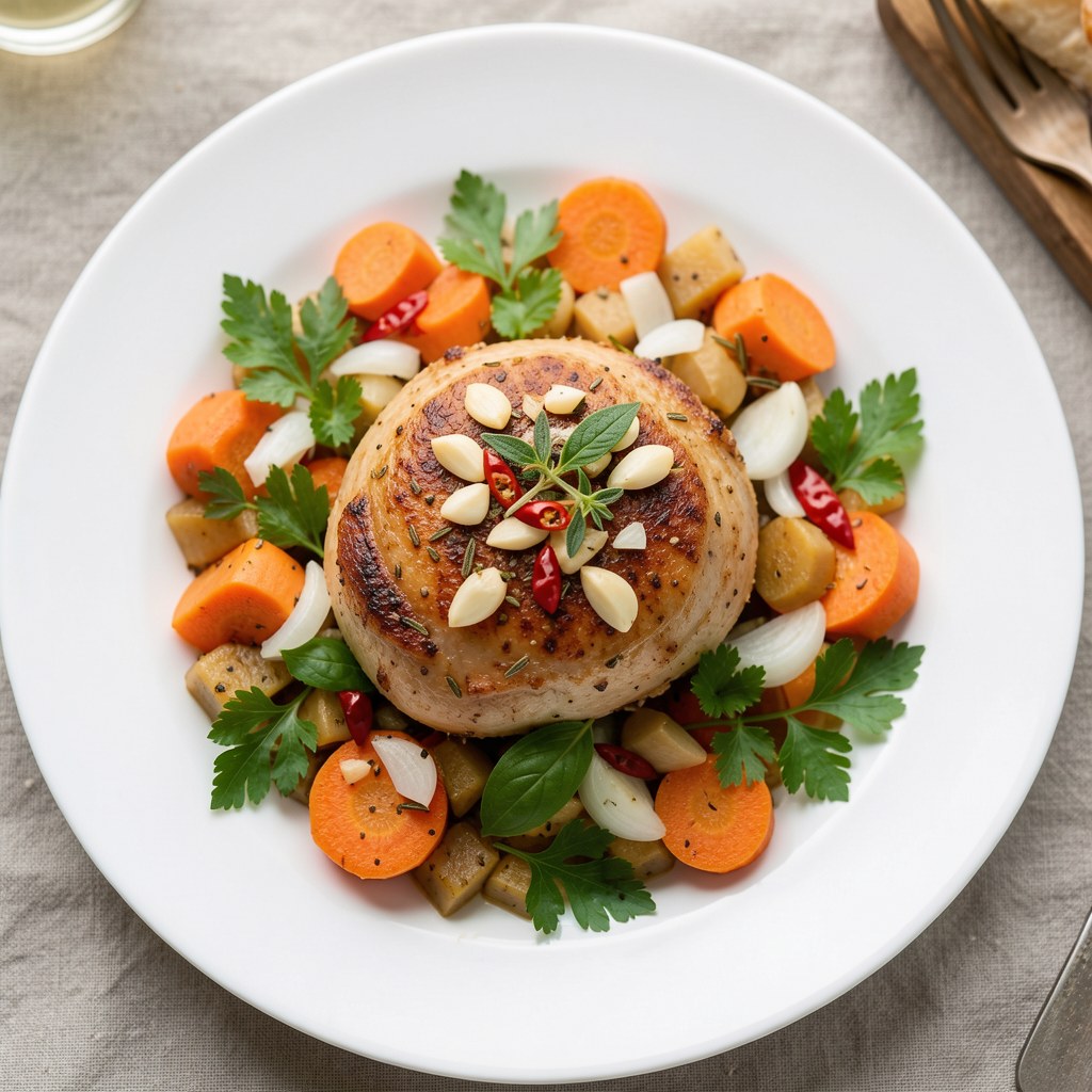 Karkówka z warzywami