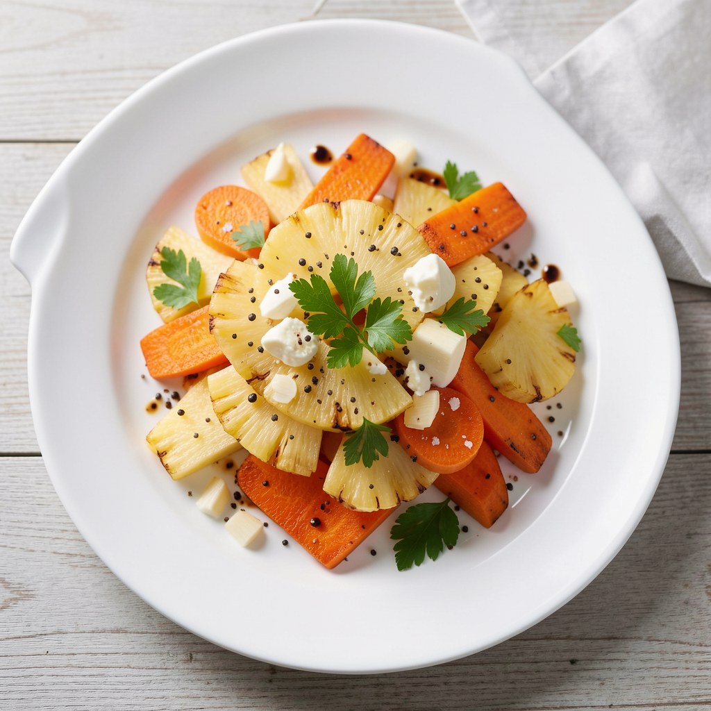 Marchewka smażona z ananasem