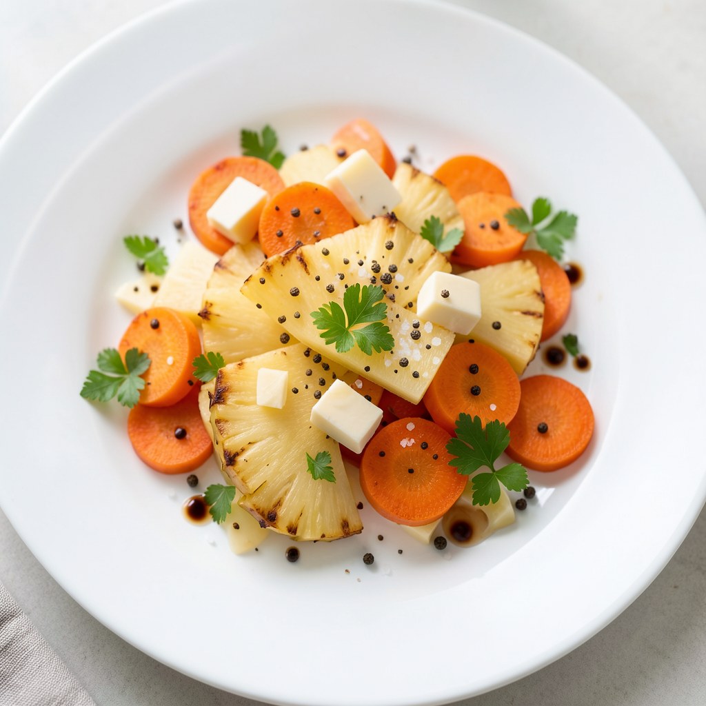 Marchewka smażona z ananasem