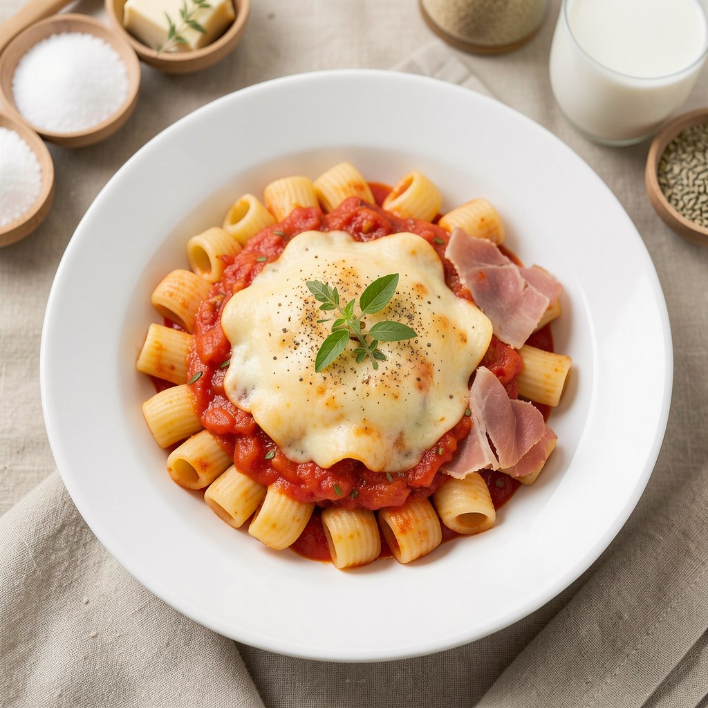 Makaron z sosem pomidorowym