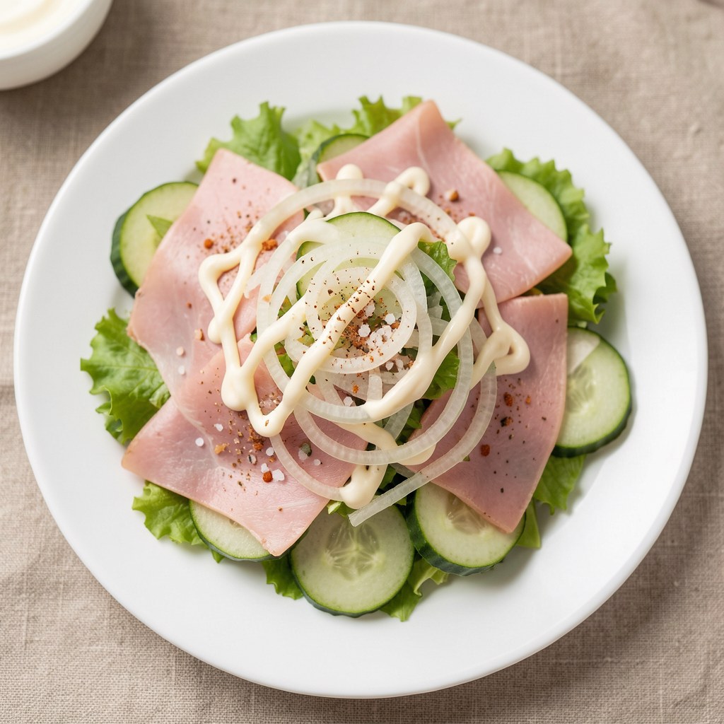 Sałatka z szynką konserwową