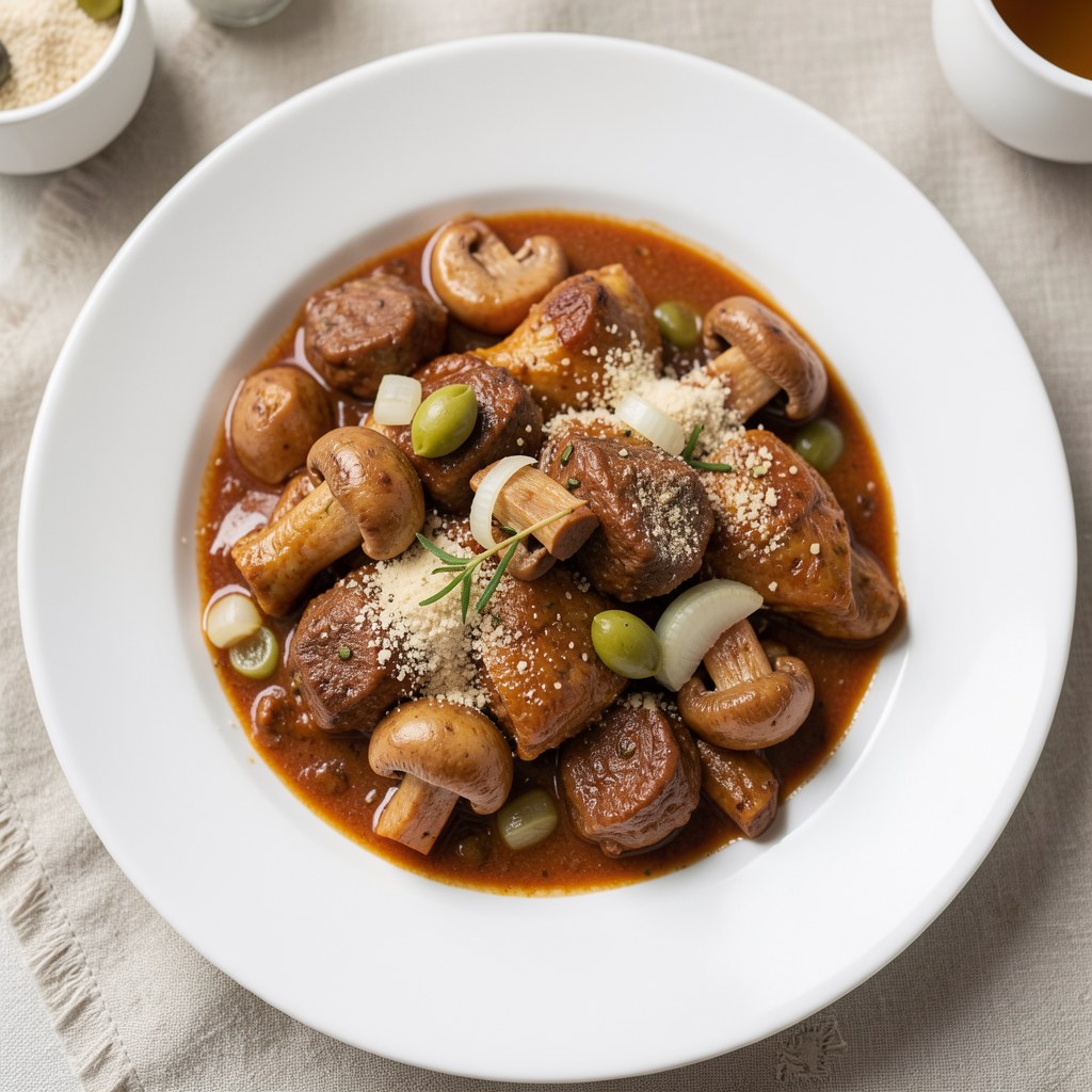 Gulasz grzybowo - drobiowy