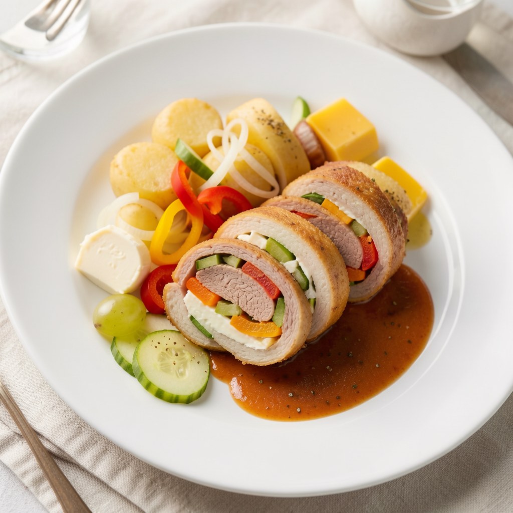 Roladki schabowe ,, z kolorkiem \\ \" :