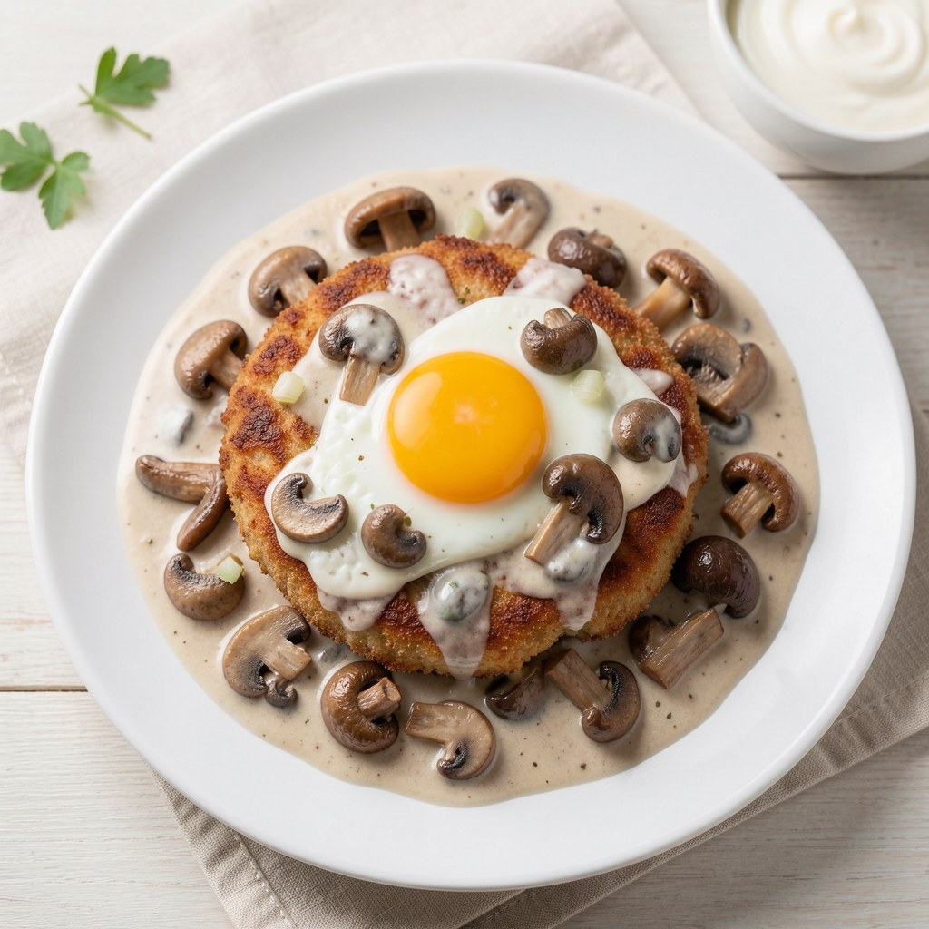 kotlety schabowe  z pieczarkami