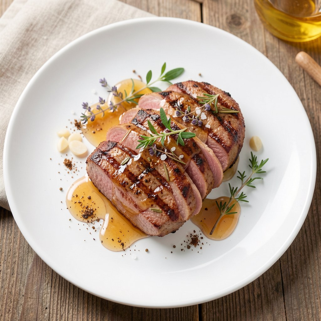 Szynka z grilla z miodem po prowansalsku