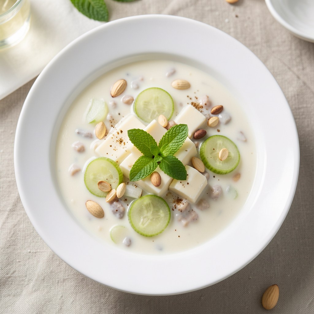 Zupa krem z cukinii z białą czekoladą