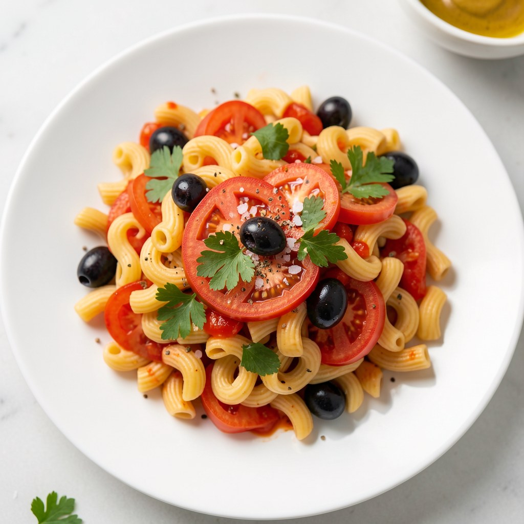 makaron chiński z salsa pomidorową na zimno