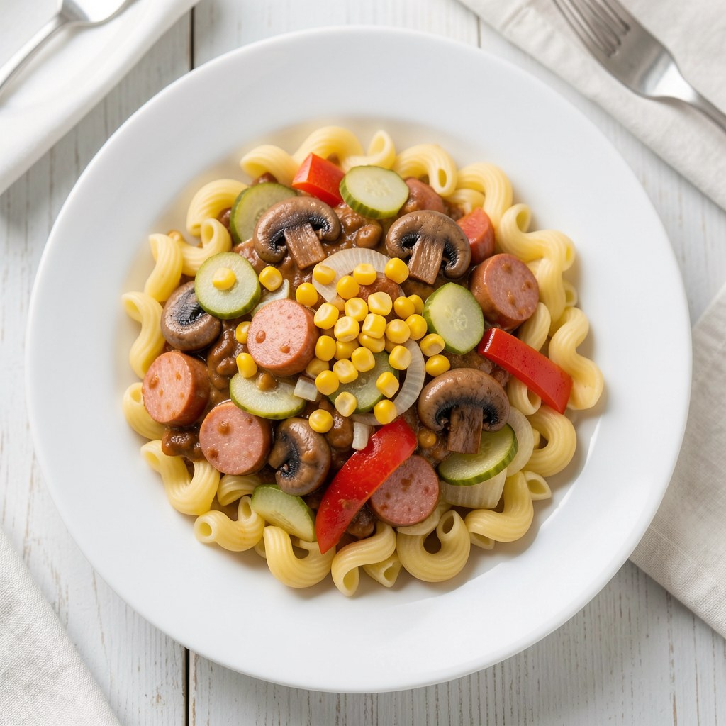 Szybki gulasz z makaronem