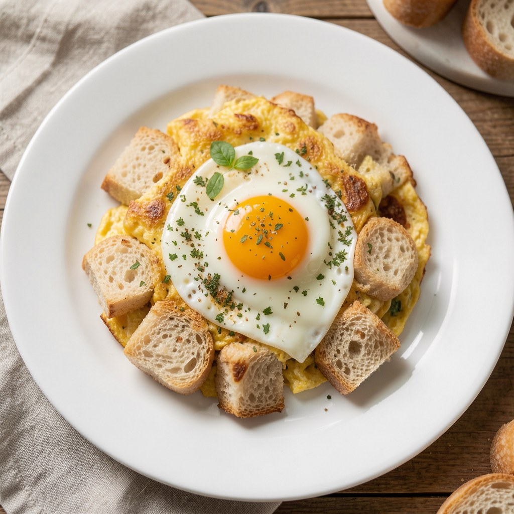 Jajecznica z bułeczką