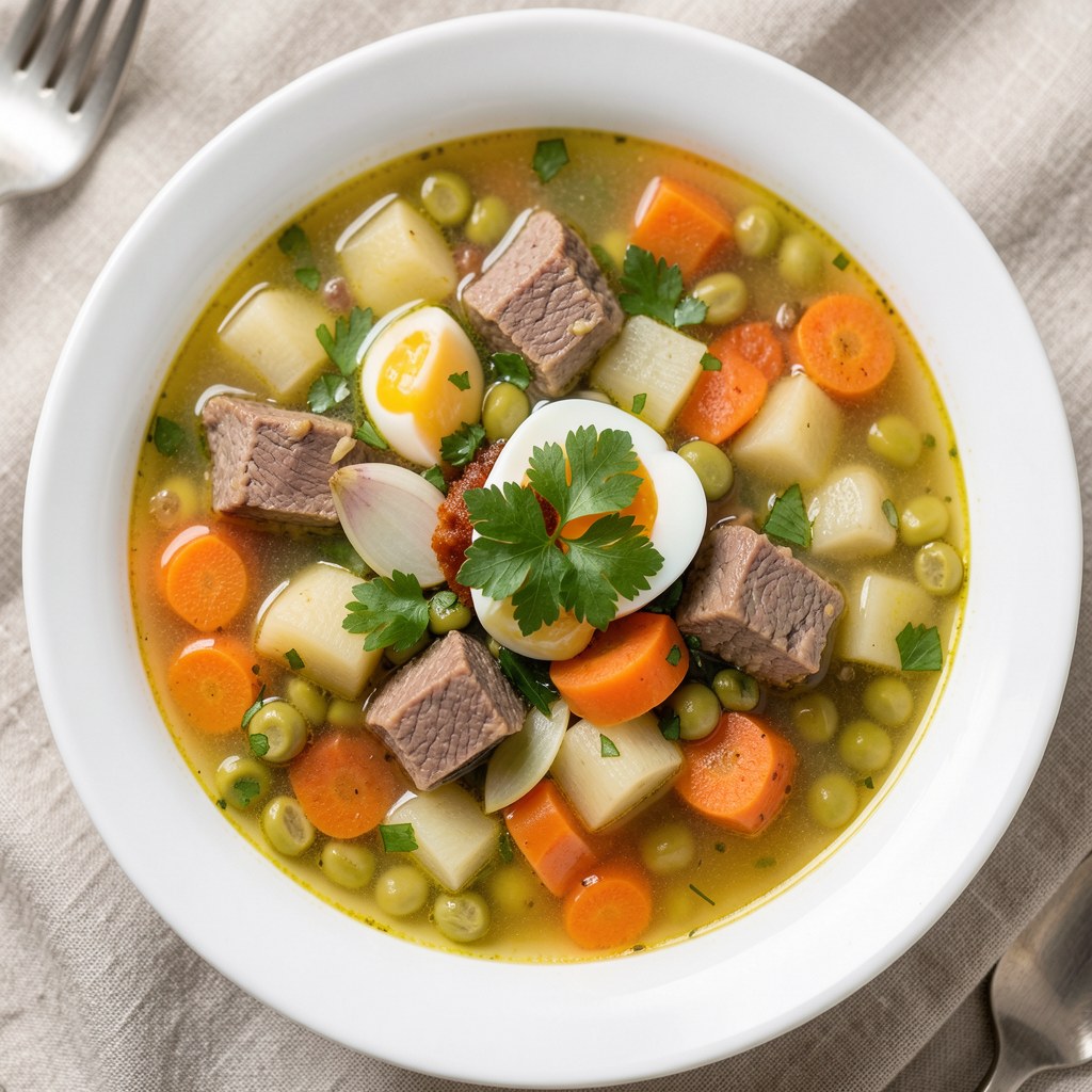 Zupa lombardzka z flaczków (wg M.E. Halbańskiego)