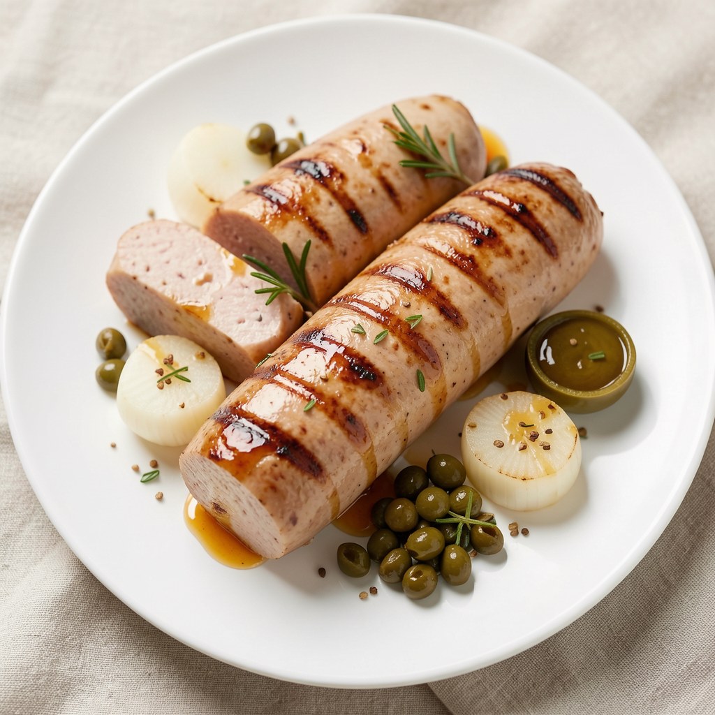 Glazurowana biala kielbasa z grilla