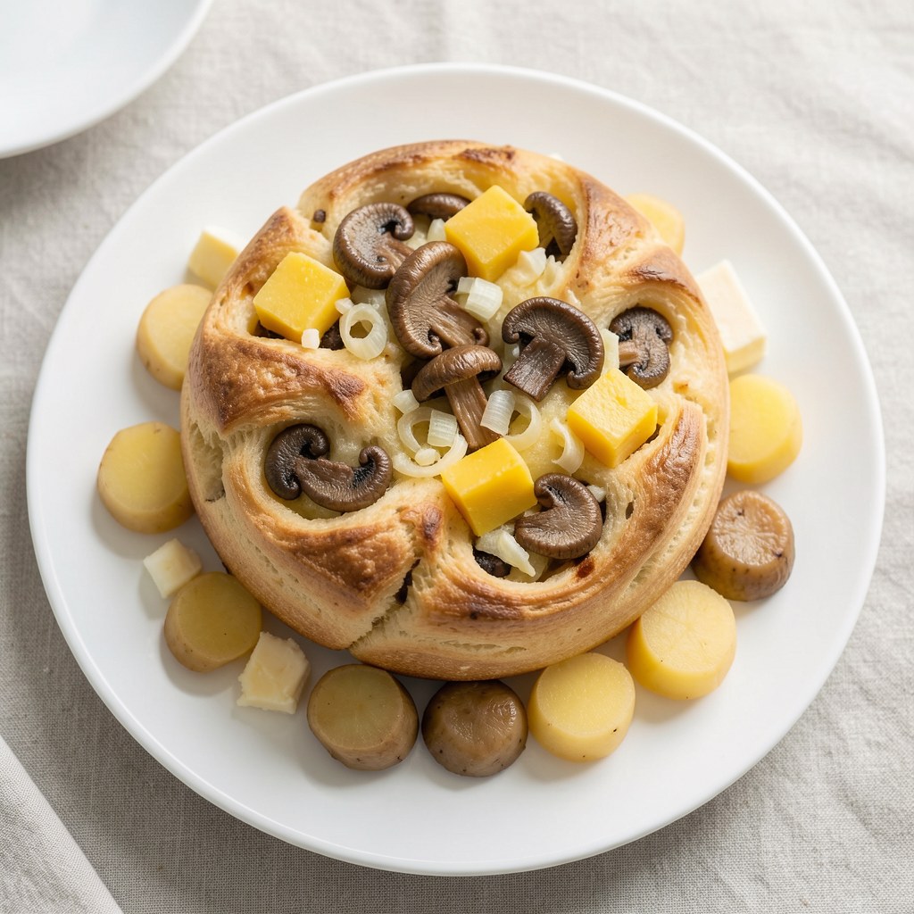 Babka ziemniaczana z pieczarkami