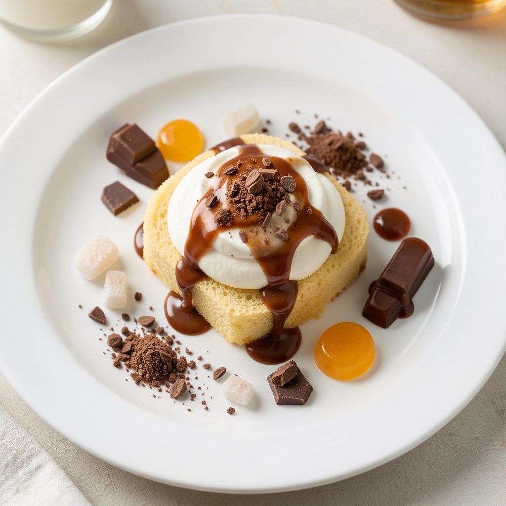 Biszkopt z kawowym kremem