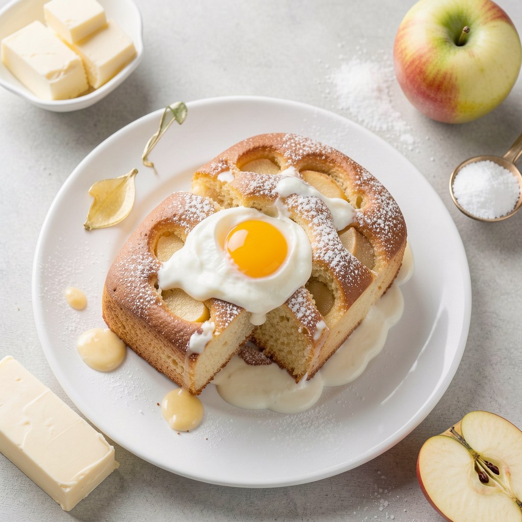 Ciasto jabłkowo- śmietankowe