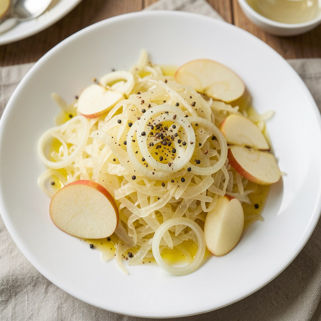 surówka z kiszonek kapusty z cebulą