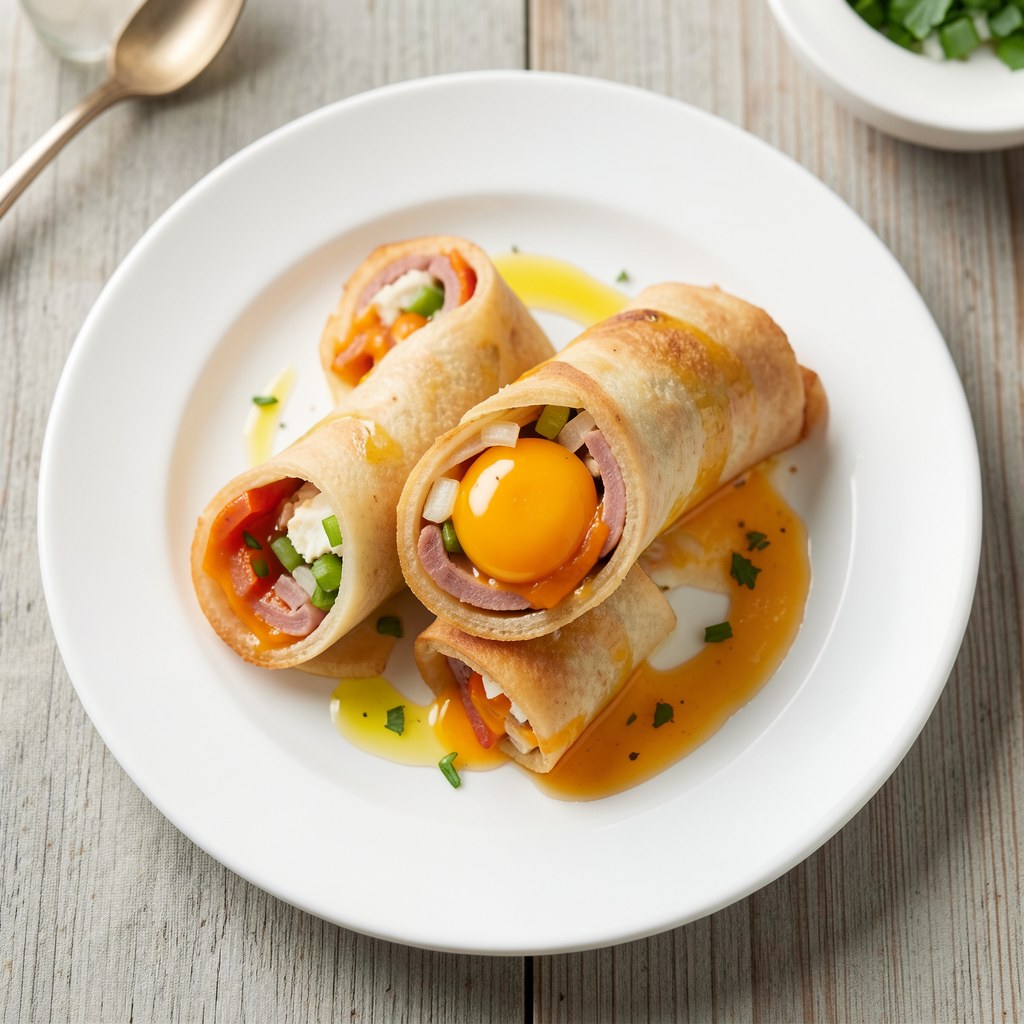 ROLADKI SCHABOWE ZAWIJANE Z SZYNKą, CEBULKą I SERKIEM TOPIONYM