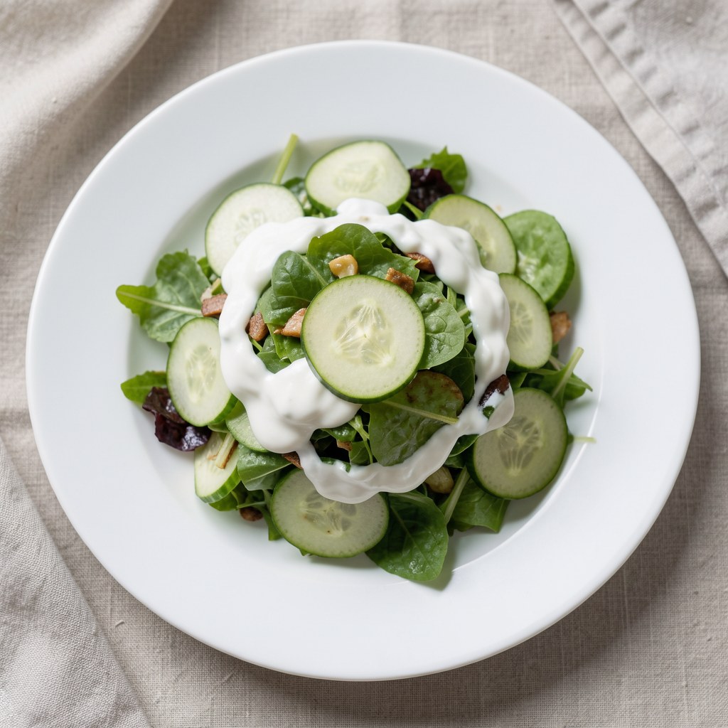 Sałata z ogórkami do obiadu