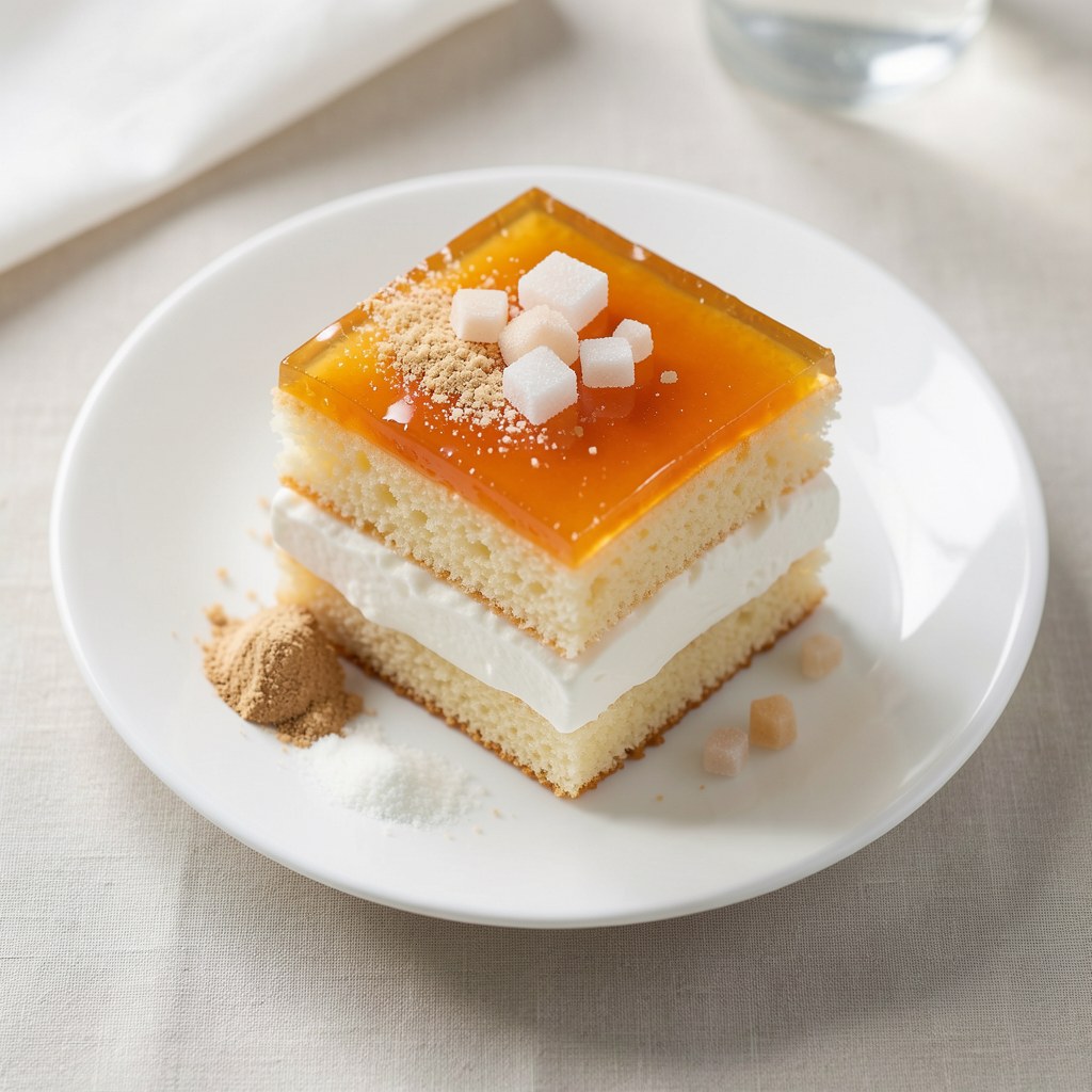 Ciasto biszkoptowe z galaretką