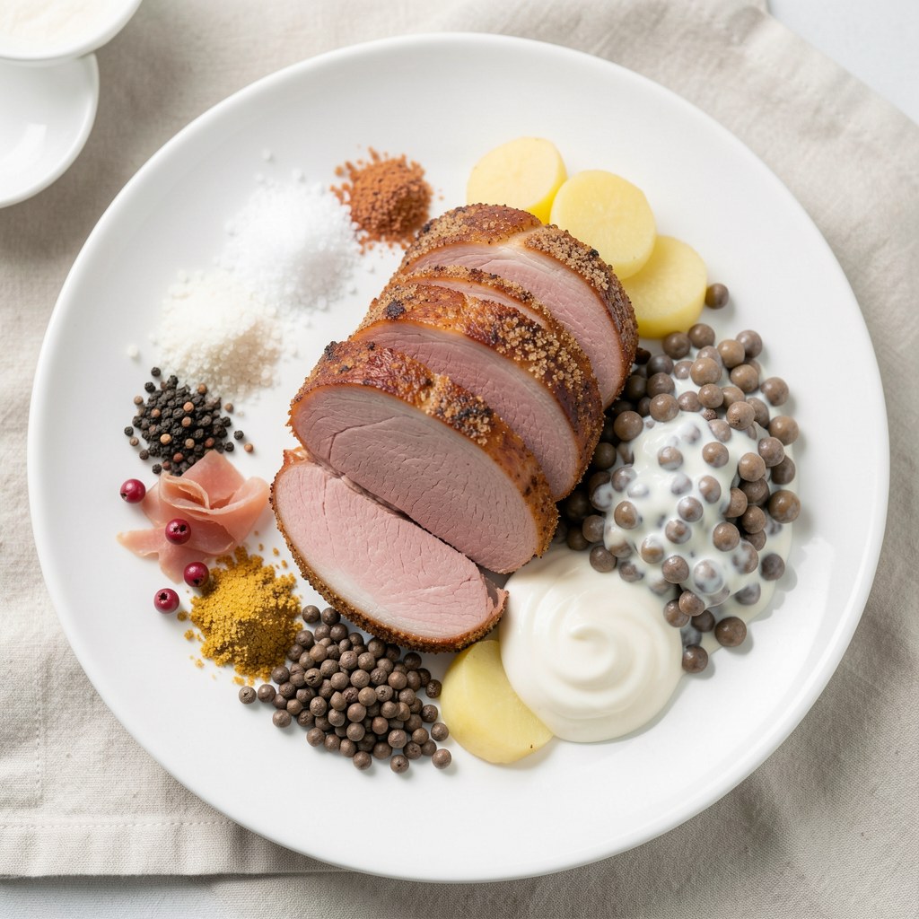 Pieczona szynka wieprzowa