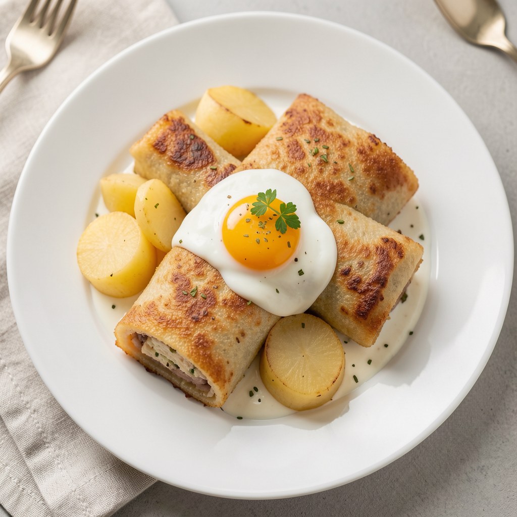 Roladki z Serem Preśniowym i Pire Ziemniaczane