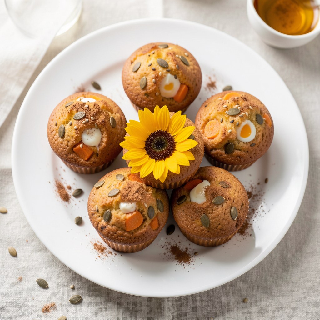 Muffinki marchewkowe ze słonecznikiem