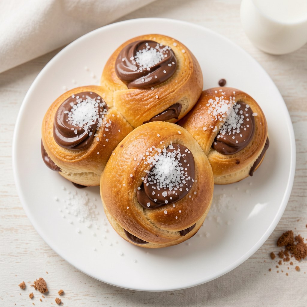 Rogale z kremem czekoladowym