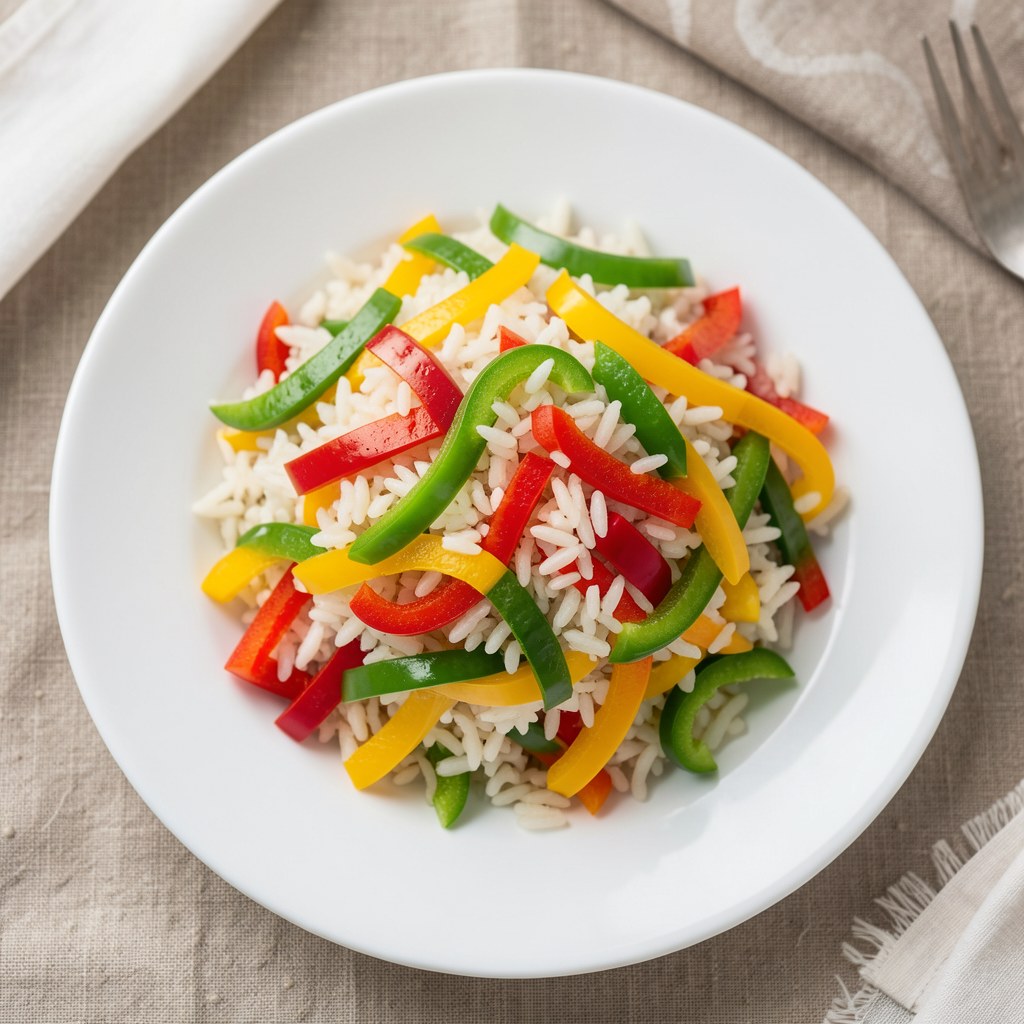 Sałatka ryżowa z papryką