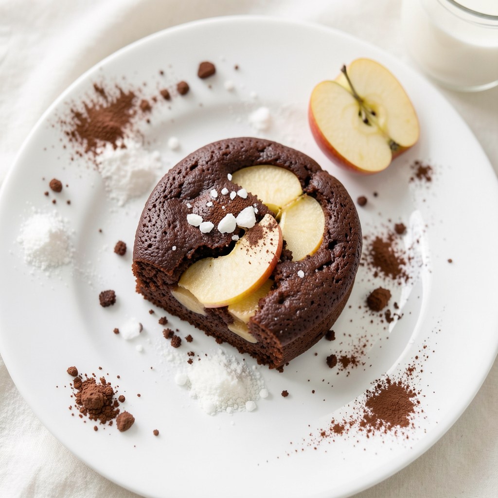 CZARNY PLACEK Z JABŁKAMI