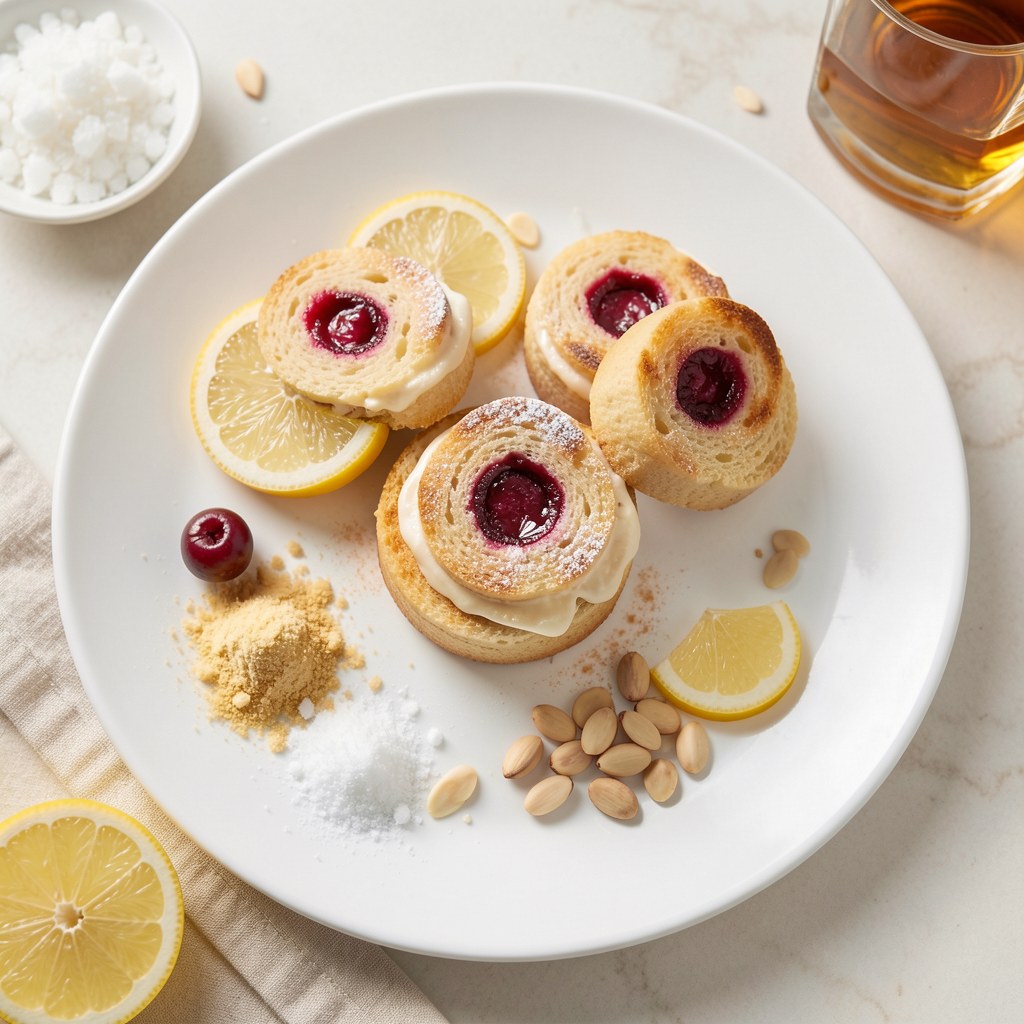 Bułeczki z Marcepanem i Wiśniami