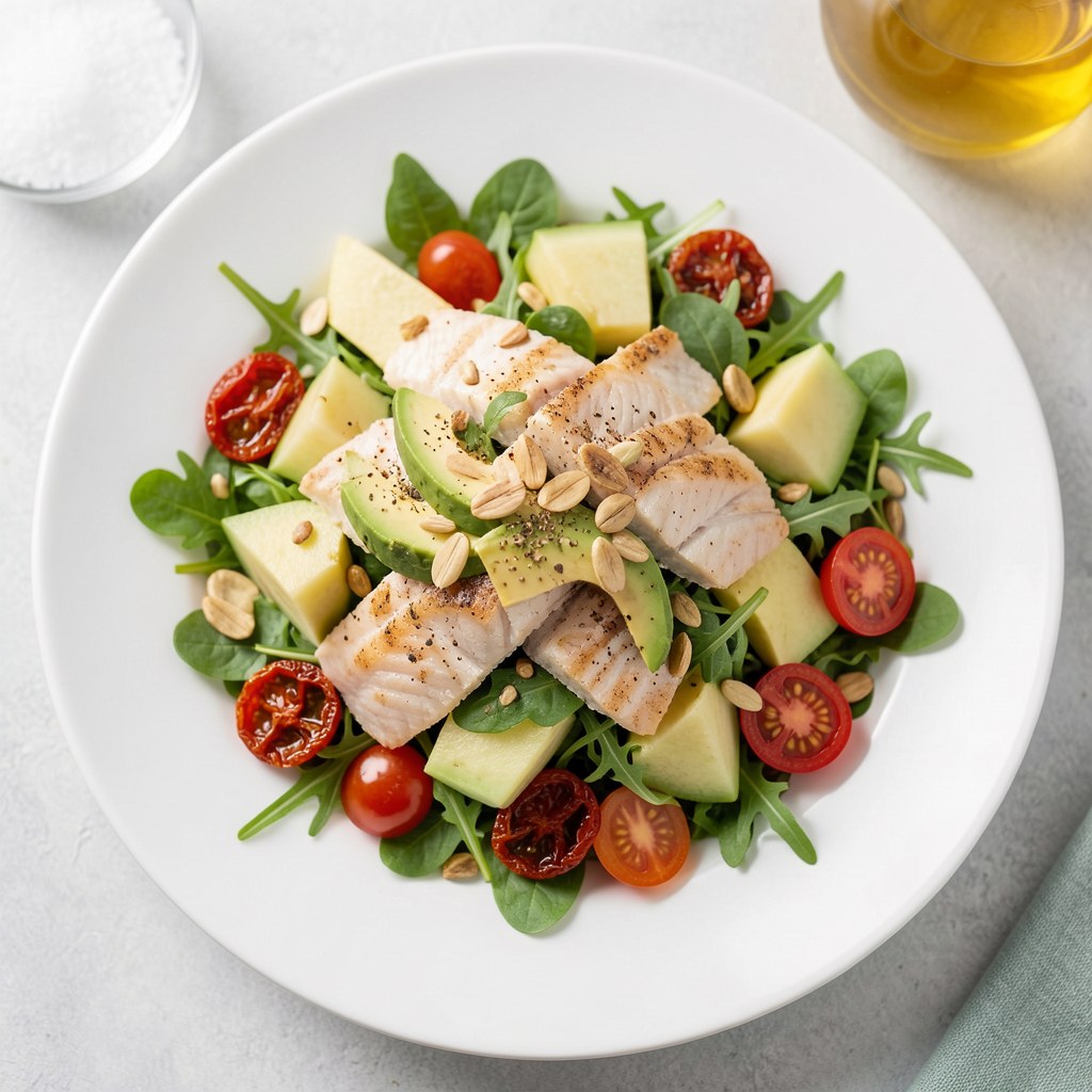 Sałatka rozmaitości - z melonem, łosośiem...