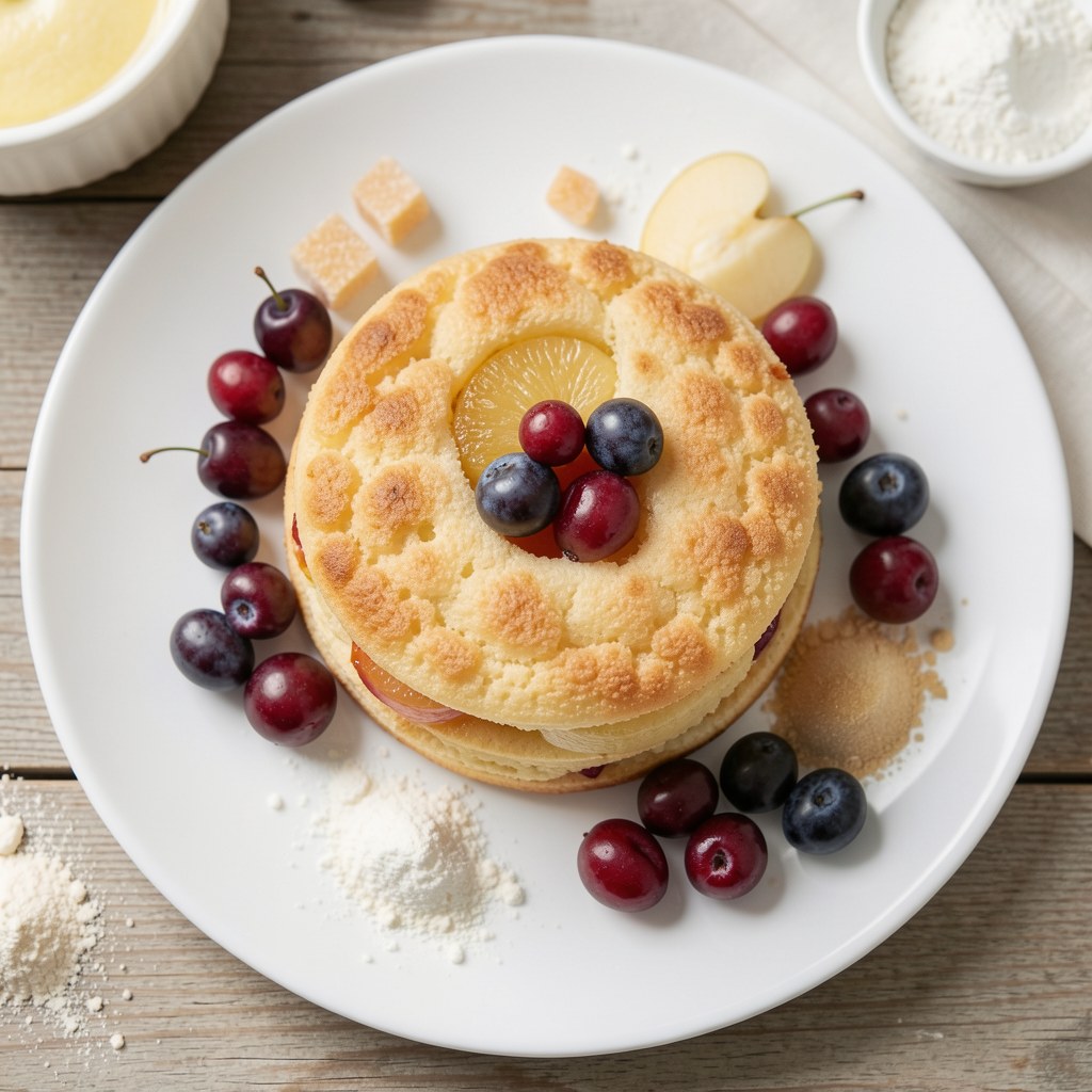 Placek z kruszonką (jabłka, jagody, śliwki)