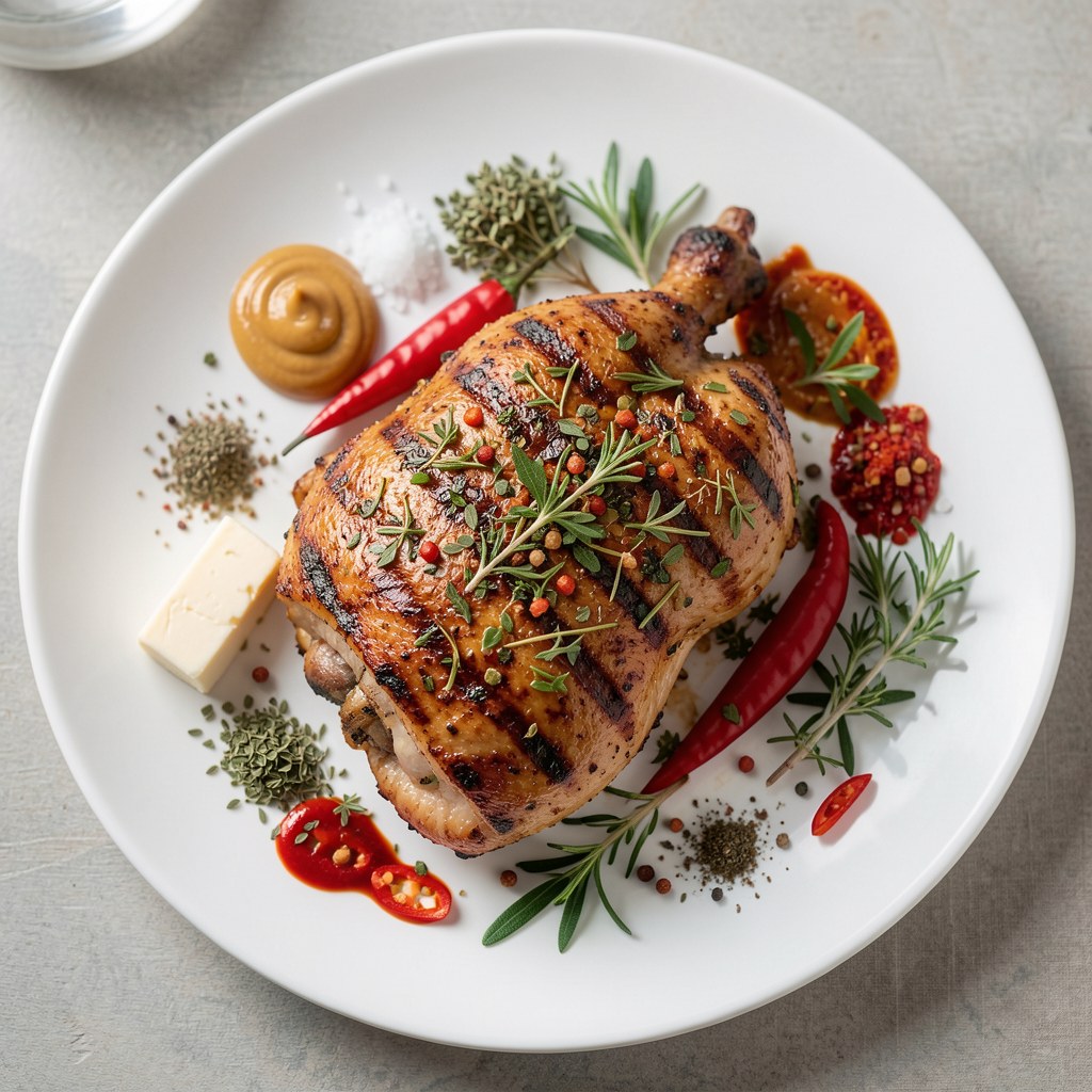 Pierś kurczaka z grilla w ziołach