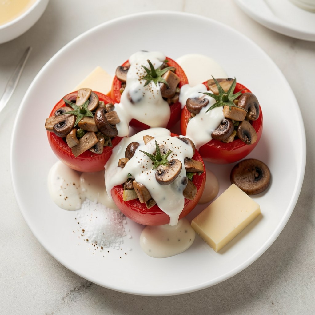 Pomidory faszerowane pieczarkami