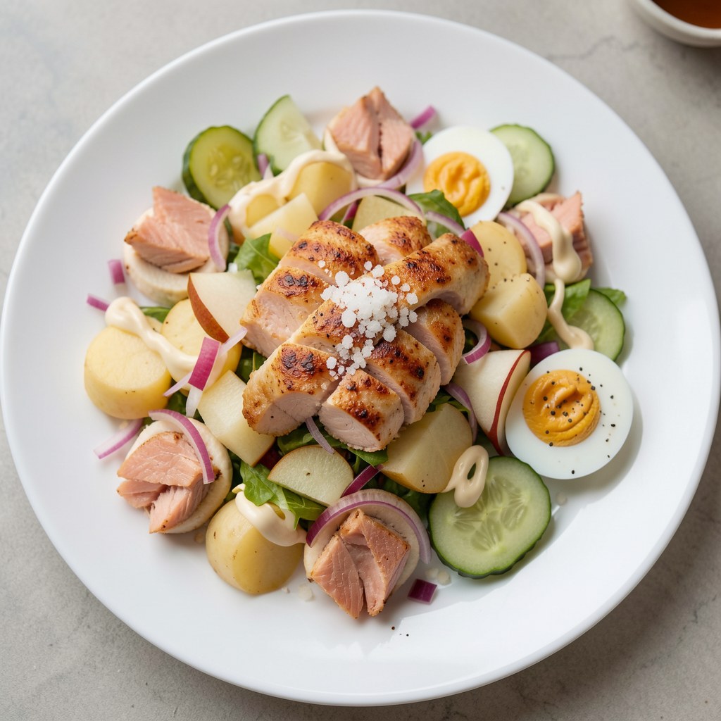 Jajka w gniazdku z łososia