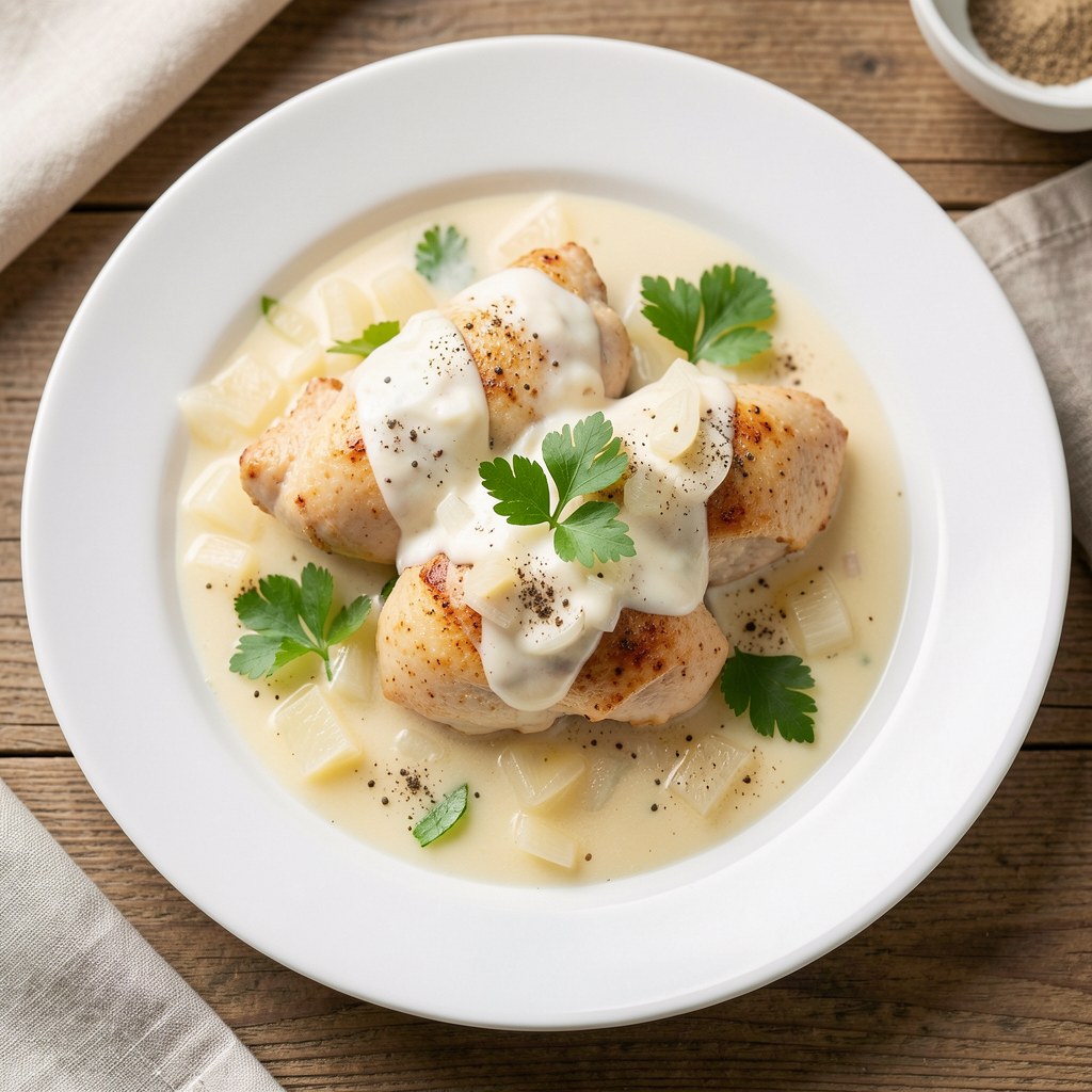 Kurze udka duszone w śmietanie