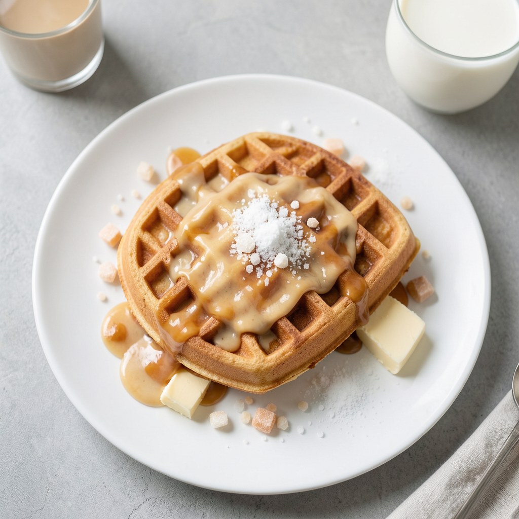 Wafle z domową masą mleczno-maślaną