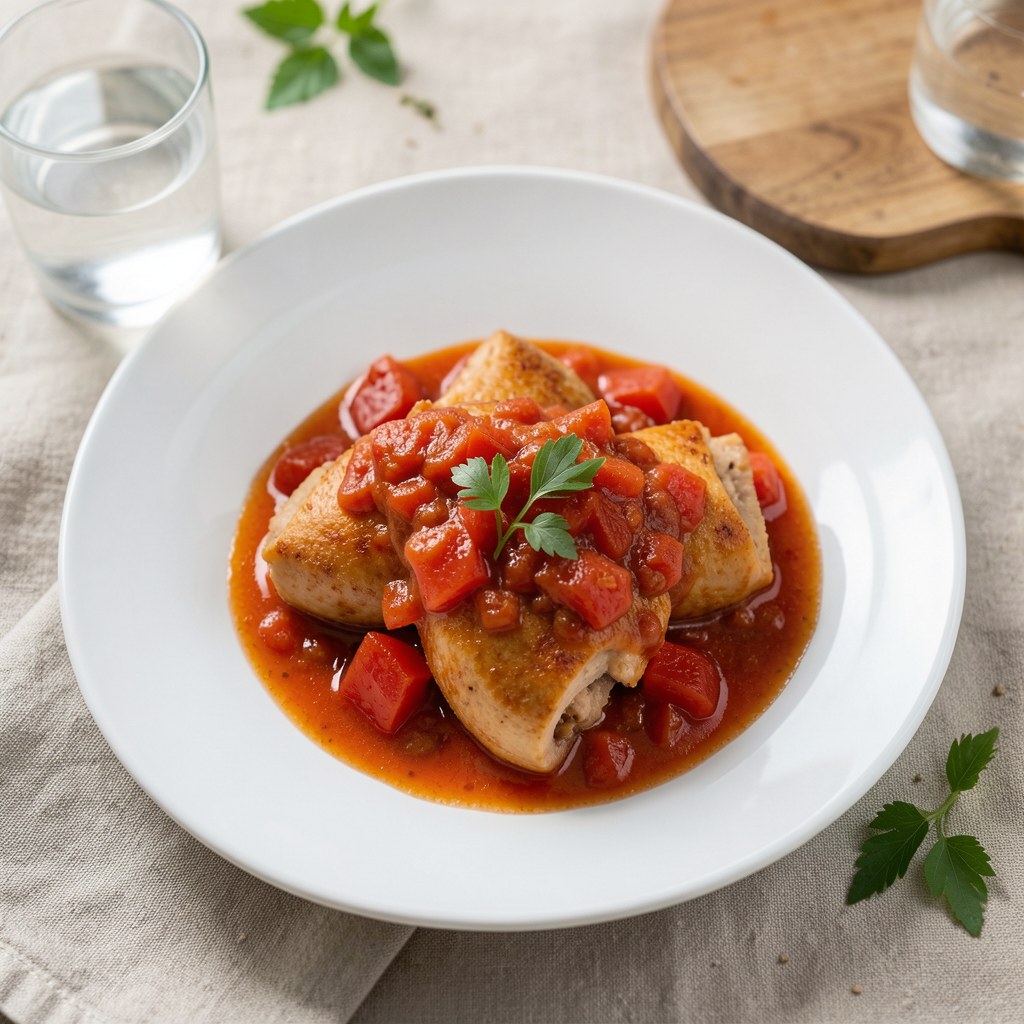 Karkowka w sosie pomidorow-miodowym