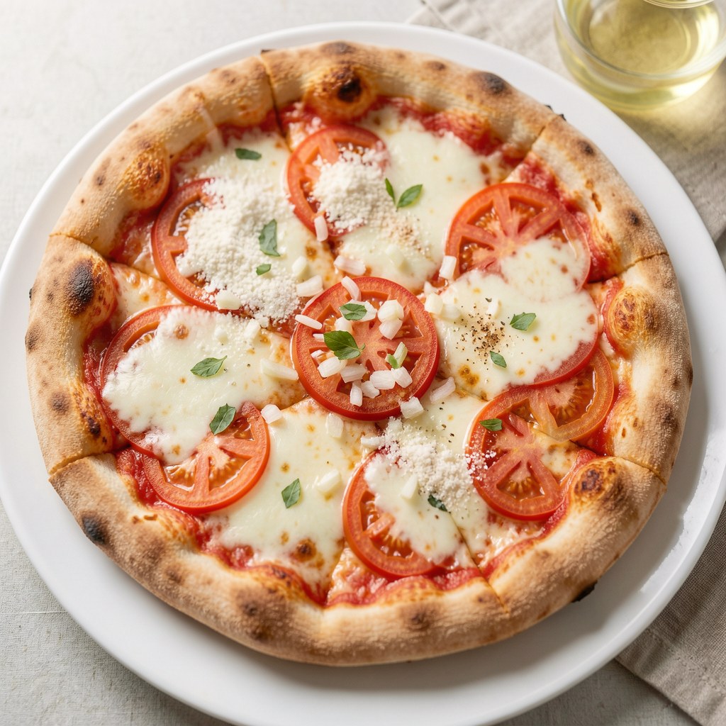 Pizza z białym serem