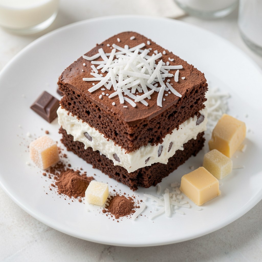 Sernik kakaowo-kokosowy