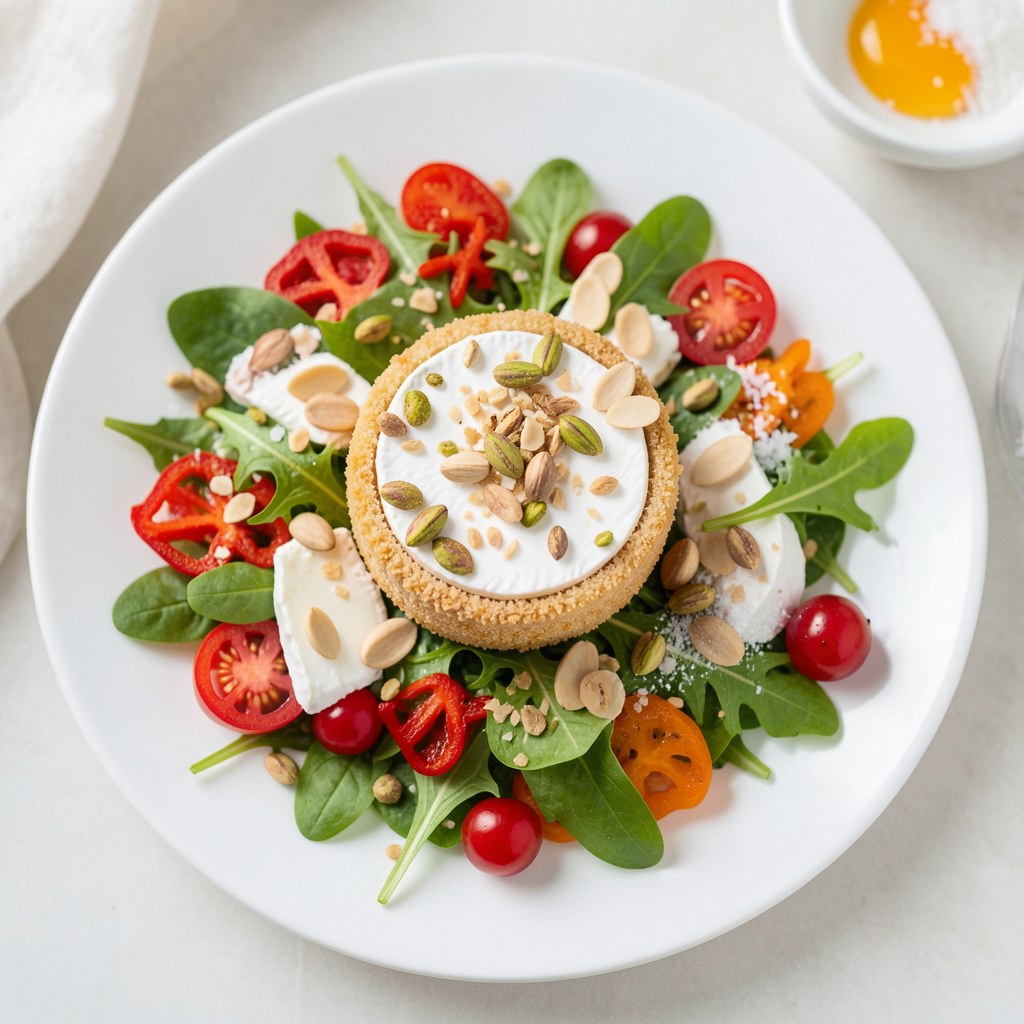 Panierowany Camembert z pistacjami i migdałami