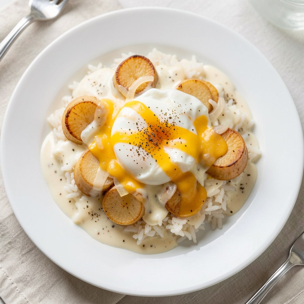 Jajka zapiekane z boczniakami