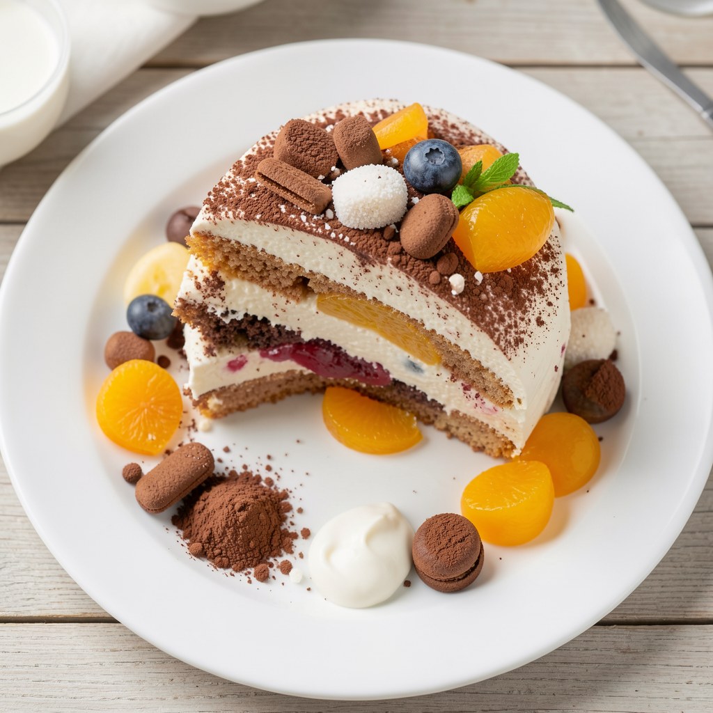 Torcik budyniowy z owocami - 2