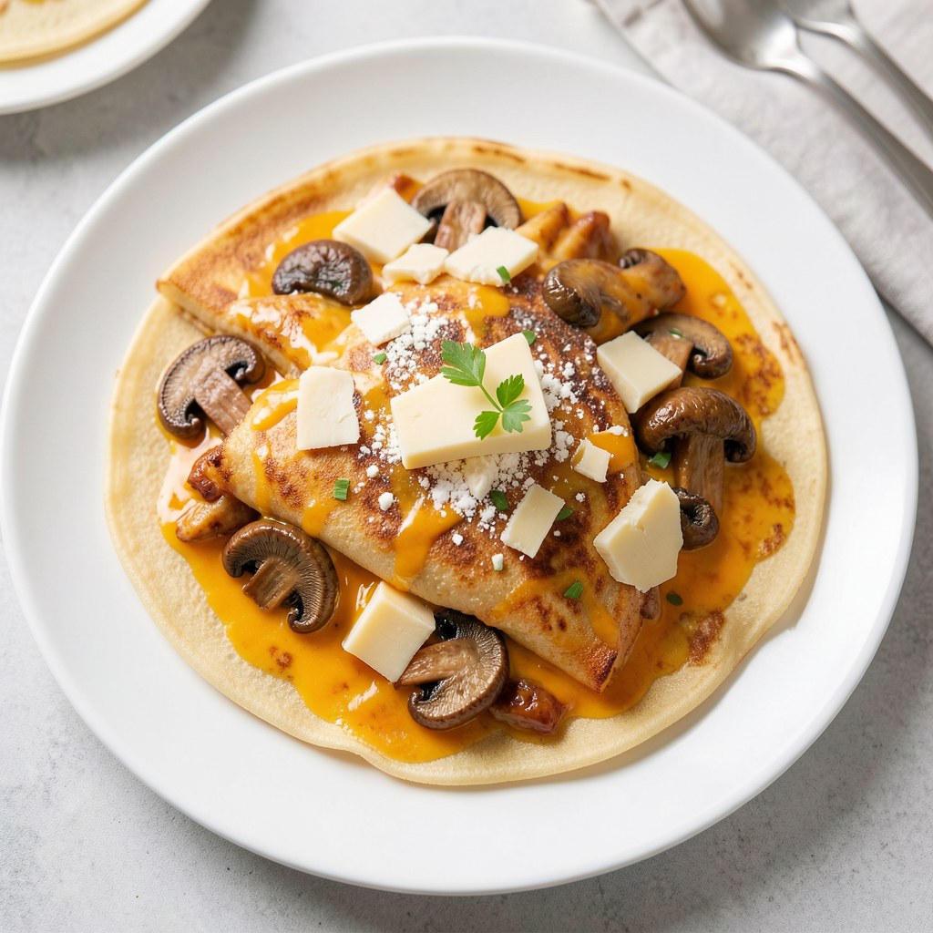 Naleśniki w wędzonym kurczakiem