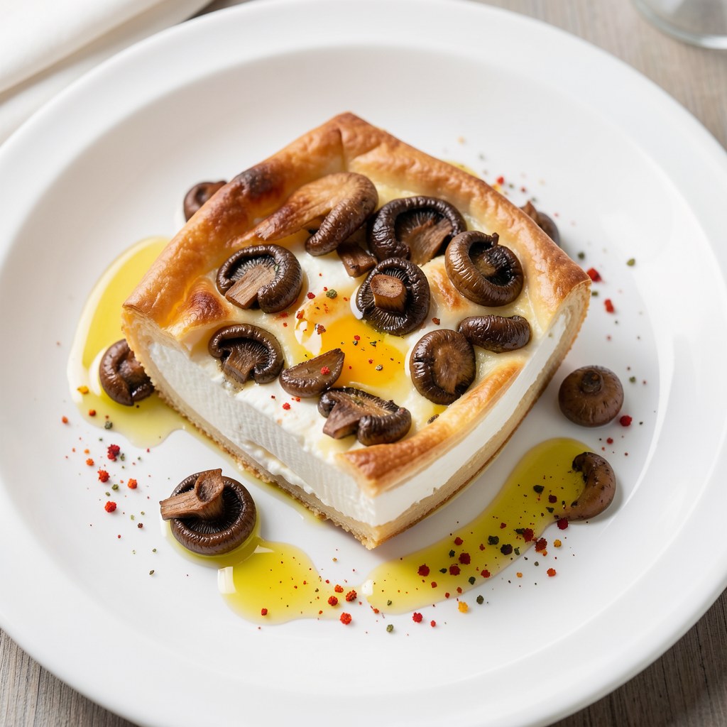 Camembert z pieczarkami w cieście francuskim
