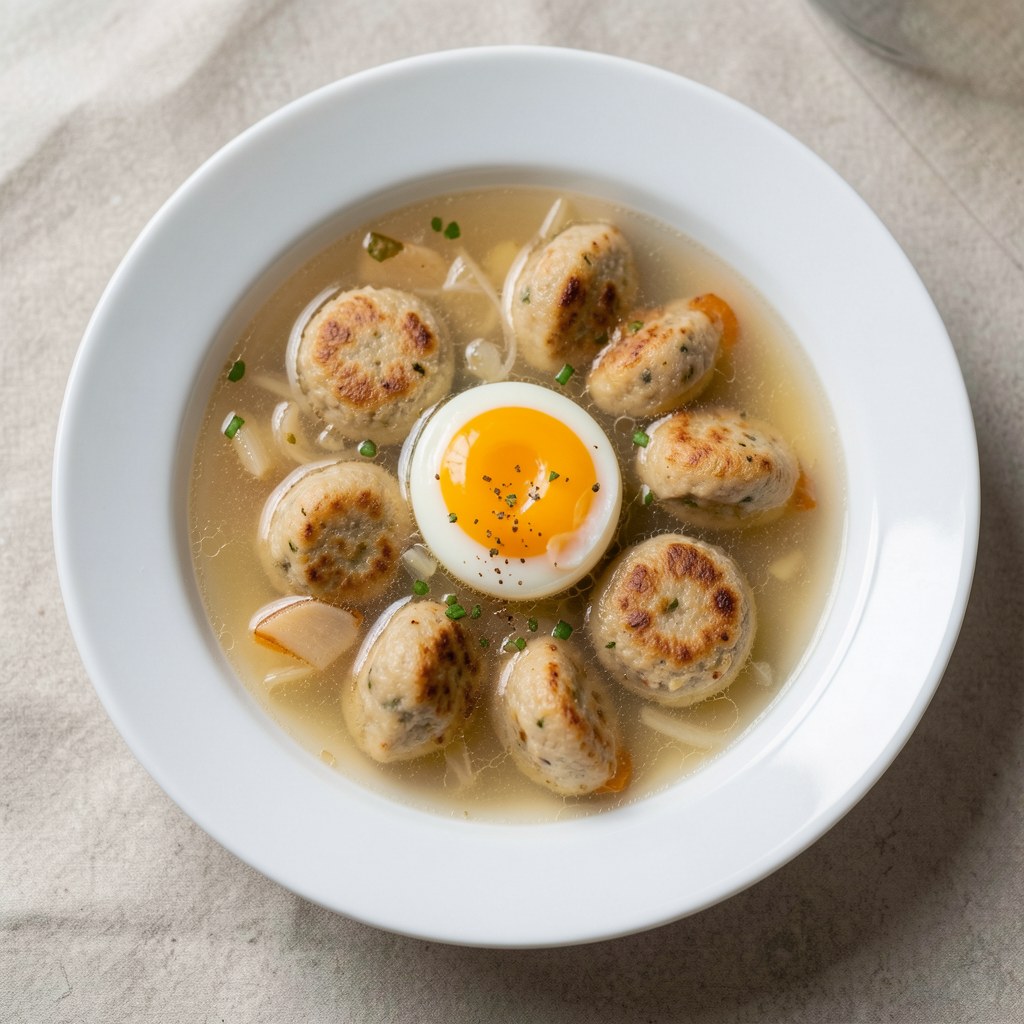 Lane kluseczki z rosołem