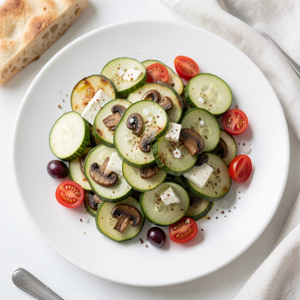 Lazurowe placuszki cukiniowo-pieczarkowe