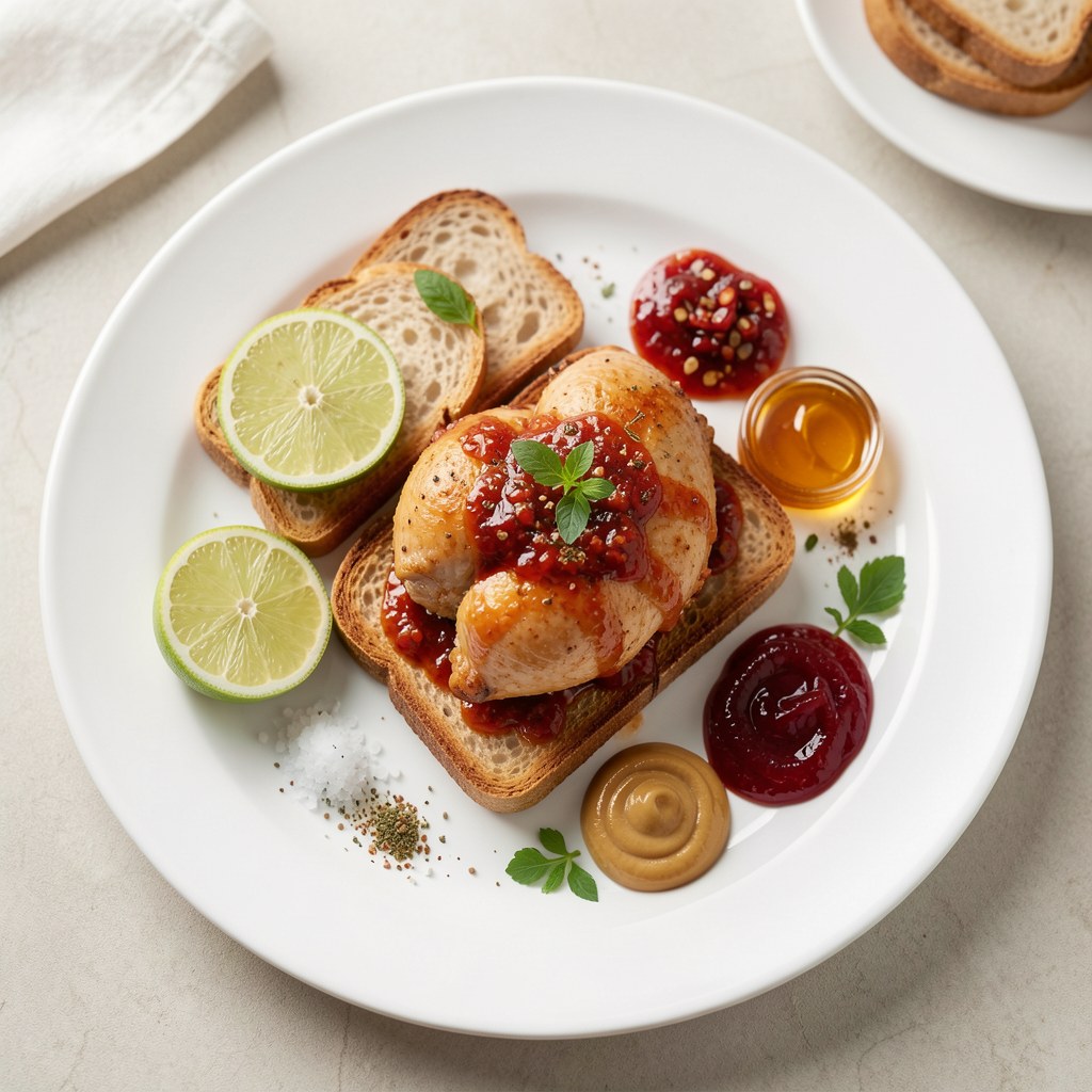 Pierś kurczaka na grzance