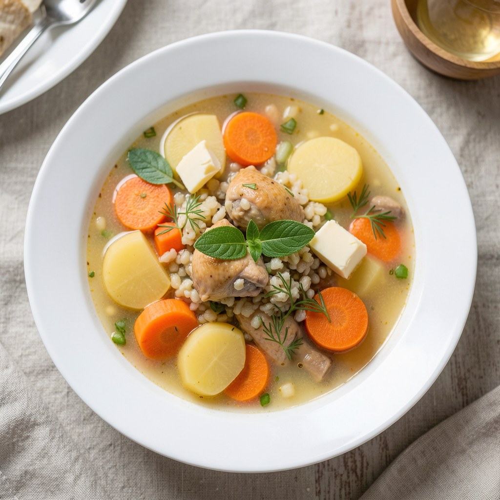 Krupnik na żołądkach