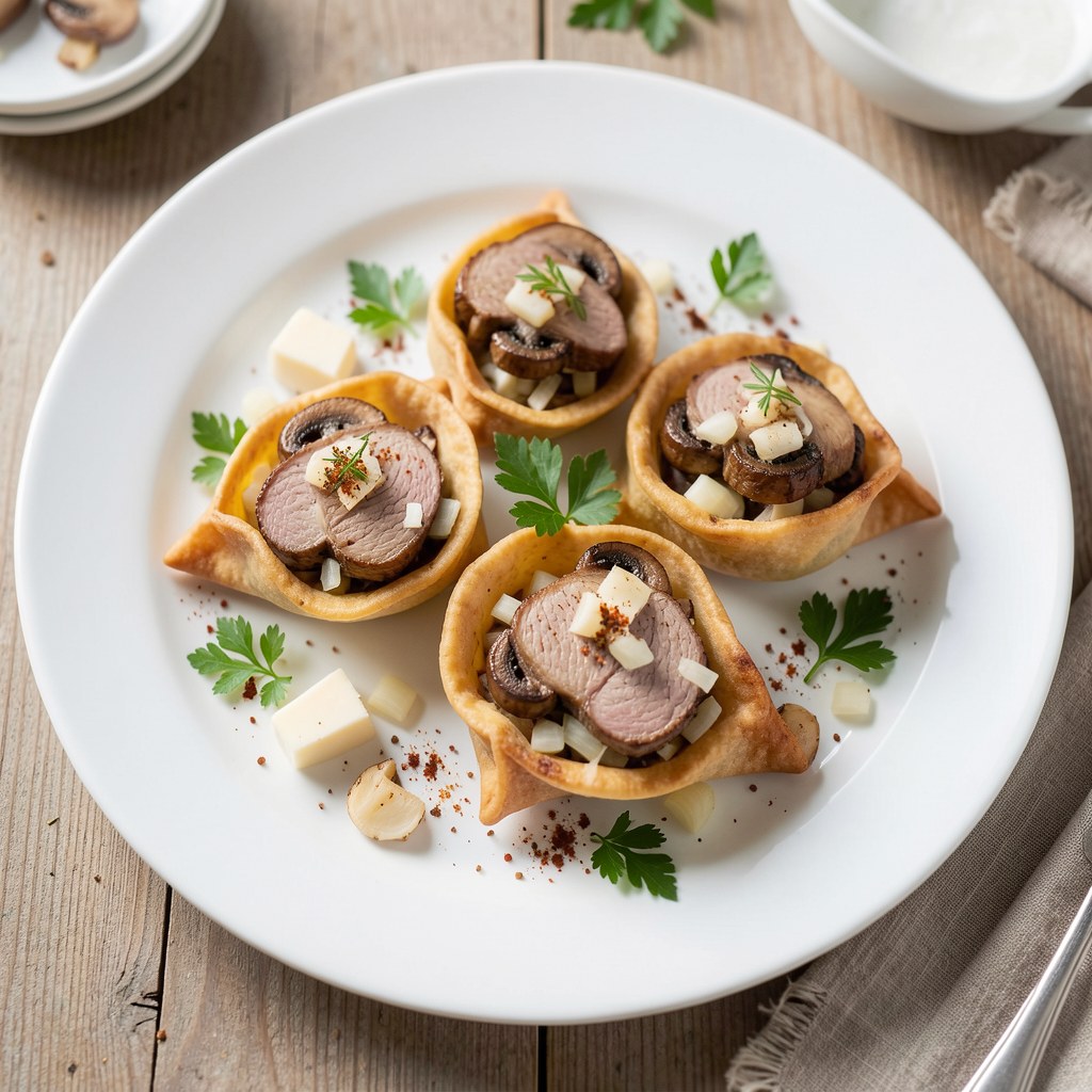 Sakiewki z podgrzybkami