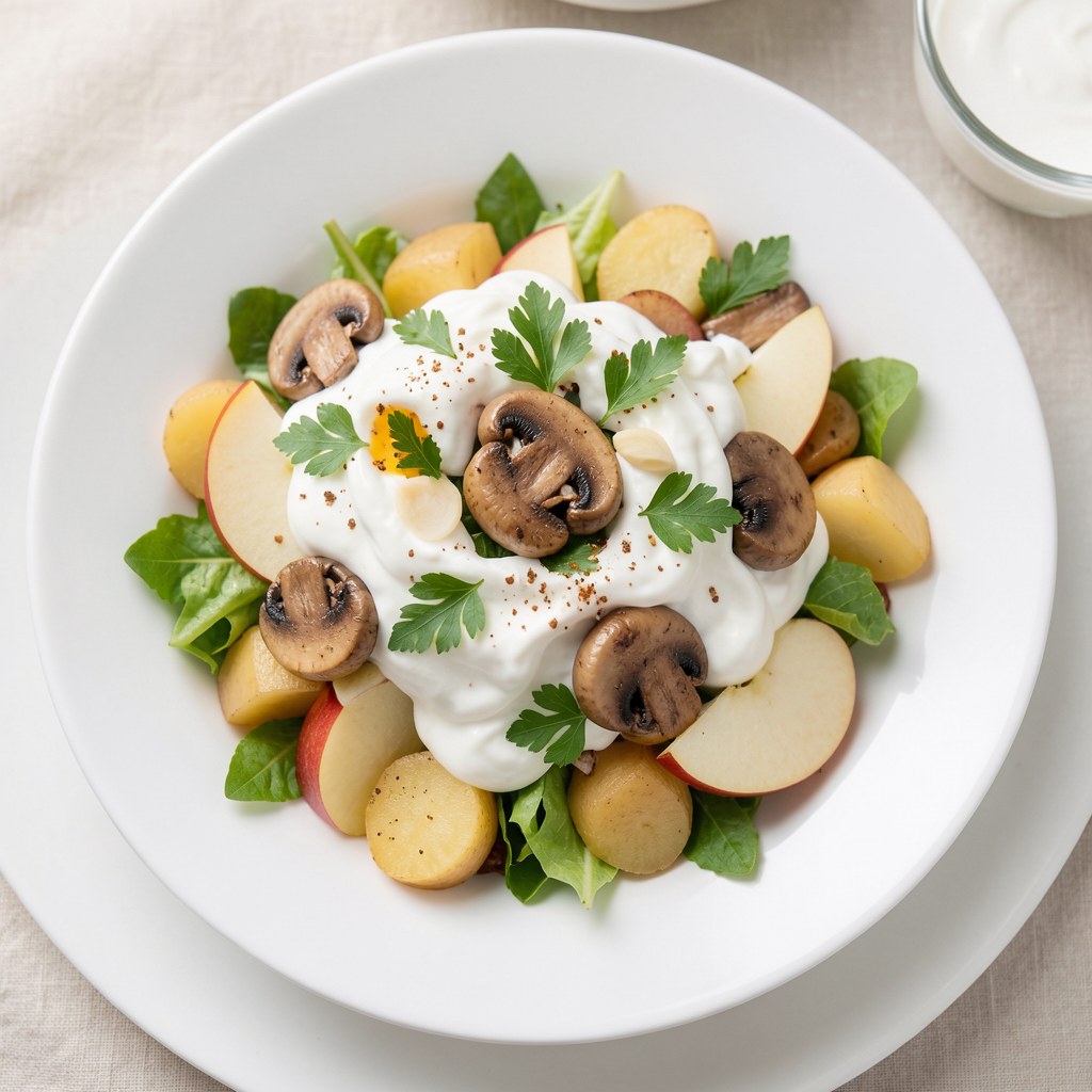 Sałatka z marynowanymi grzybkami